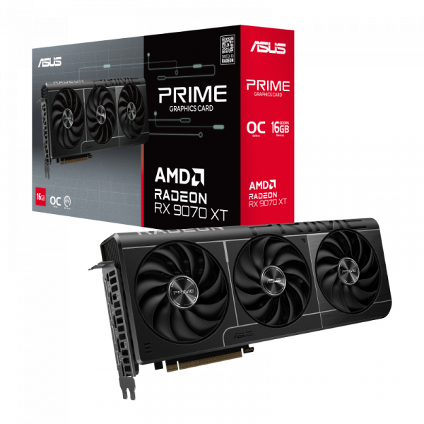 Asus Videókártya AMD Prime RX 9070 XT (PRIME-RX9070XT-O16G)